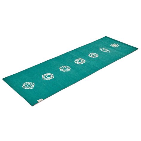 Cotton Yoga Mat-Chakras- High Grip- Teal- 24 inches | Yoga Mat by ...
