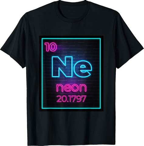 Ne Element Of The Chemistry Periodic Table For Scientists T-Shirt ...