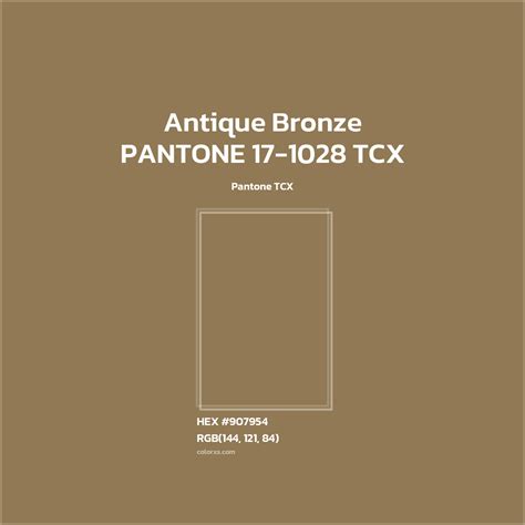 About PANTONE 17-1028 TCX - Antique Bronze Color - Color codes ...