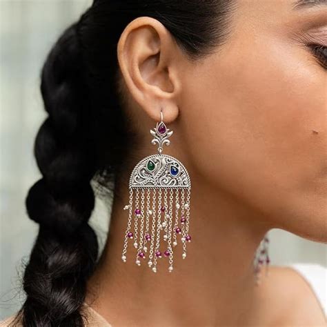 Top 15 Silver Earrings Designs From Shaya By Caratlane | South Indian ...