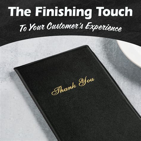 Buy Restaurant Check Presenters - Guest Check Card Holder with Gold ...