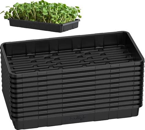 Extra Thick Heavy Duty 10 Pack 1020 Seed Starting Trays - Microgreens ...
