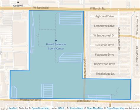Harold Patterson Sports Center in Arlington | Map and Routes