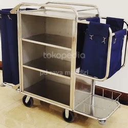 Jual Guest Room Boy Trolley Service Cart Housekeeping Troli Kebersihan ...