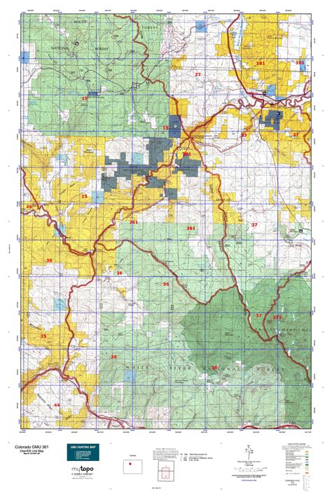 Colorado GMU 361 Map - MyTopo Map Store