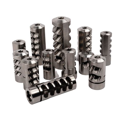 SALMON RIVER SOLUTIONS SRS TI PRO 5 SELF TIMING MUZZLE BRAKE, 6.5MM ...