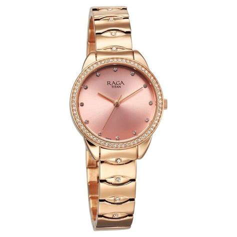 Buy Online Titan Raga Showstopper Quartz Analog Pink Round Dial Rose ...