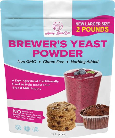 Amazon.com : Mommy Knows Best Brewers Yeast Powder for Lactation Brewer ...