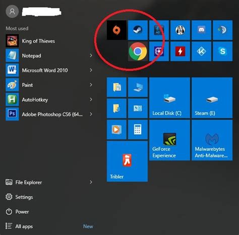 Image result for Colored Start Menu Tiles