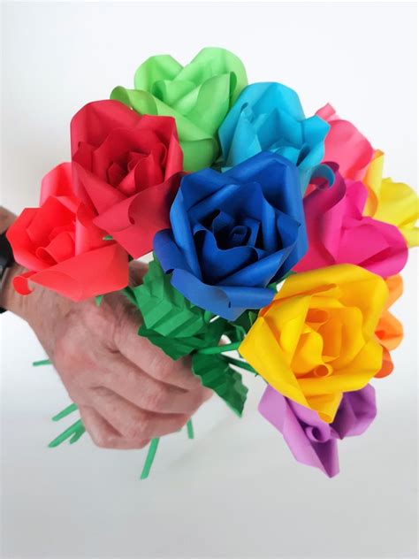 Origami Paper Rose Origami Rose Paper Rose Origami Flower - Etsy