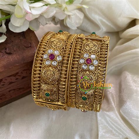 Premium AD Stone Bridal Bangle -G1812 – vrikshamindia