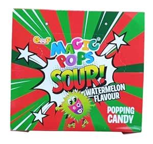Magic Pops Sour Mix Fruit Popping Candy 8 Watermelon, 24 Blueberry, 4 ...