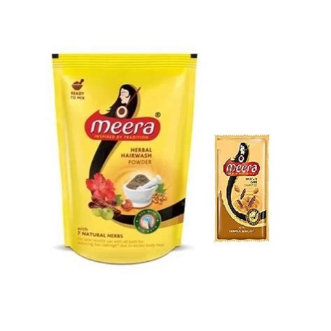 Meera Shikakai Powder 80g Meera Shikakai Shampoo Sachets-20 | Vasudev ...
