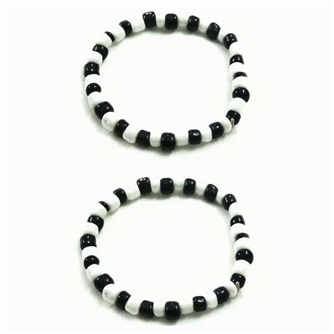 GVSR Unisex-Baby Black And White Beads Nazariya(2 Pairs)-Baby Evil Eye ...