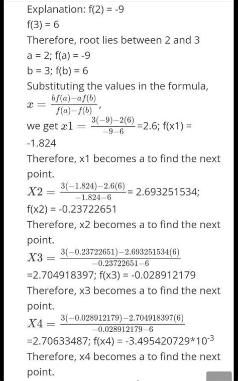 Example 2: using regula-falsi method, compute the real root of the ...