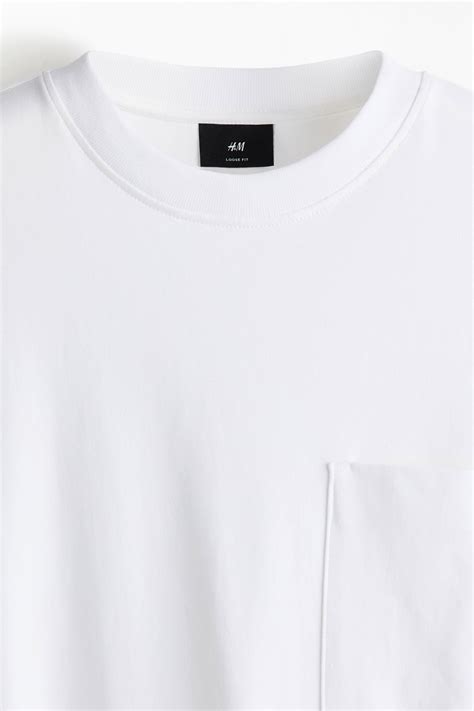 Men’s White Loose Fit Long-sleeved jersey top | H&M IN
