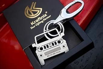 Kraftnix Metallic Customised Maruti Jimny Jeep Car Keychain ...
