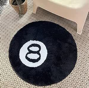 Buy BRAVESS 8 Ball Rug, Round Tufting, Soft Chair Pad, Non-Slip Bath ...