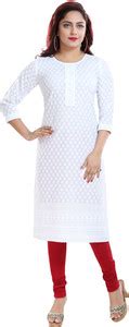 Cotton Chikankari Kurti - Buy Cotton Chikankari Kurti online at Best ...