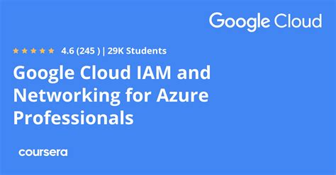 面向 Azure 专业人员的 Google 云 IAM 和网络连接 | Coursera