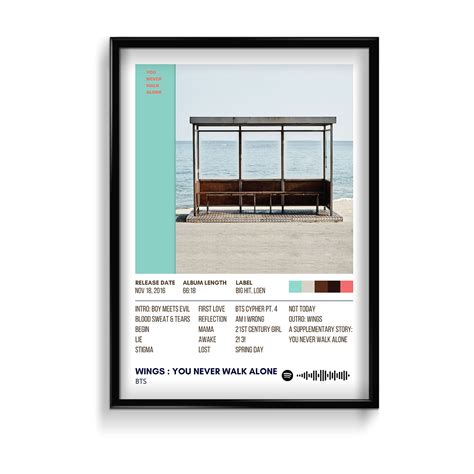Wings: You never walk alone by BTS Music Album Poster – The Mortal Soul