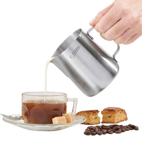 Milk Frothing Pitcher - Stainless Steel Espresso Frothing Pitcher with ...