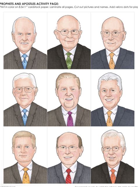 Prophets & Apostles Sketches (Matching Game) in 2025 | Church, Lds ...