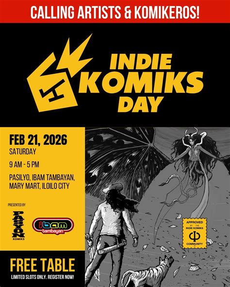 INDIE KOMIKS DAY, IBAM Tambayan, Iloilo, 21 February 2026 | AllEvents