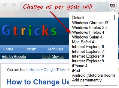 Image result for Android Change User Agent
