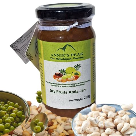 ANNIE'S PEAK Dry Fruits Amla Jam 235 Grams|Amla Murabba Substitute ...