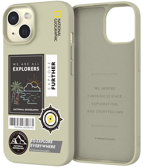 Nat Geo iPhone 15 Back Cover Case | Palette Color - Surfing Stone Beig
