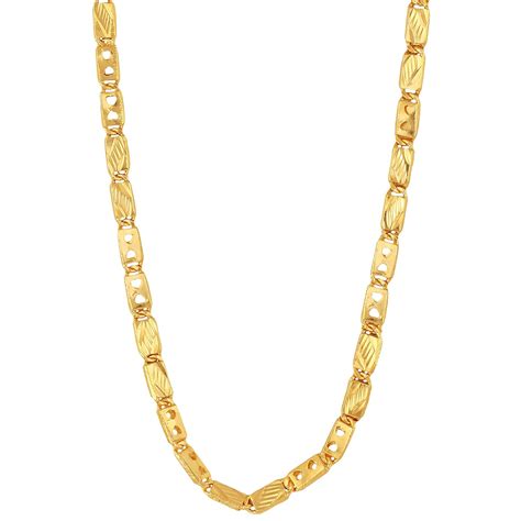 Buy MEENAZ Chain for Men Boys Husband gents boyfriend Stylish golden ...