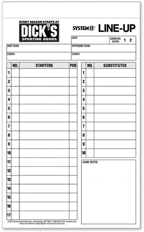 Baseball Lineup Template Google Sheets - Content Calendar Template