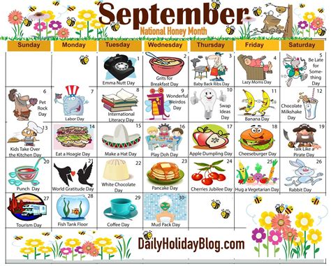 The New Free September Holiday Calendar Is Available To Kids Calendar ...
