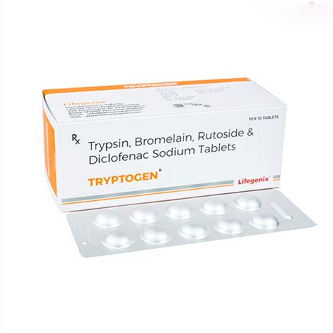 Trypsin, Bromelain, Rutoside, and Diclofenac Tablet PCD Franchise ...