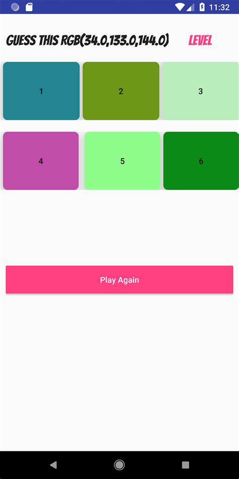Color Game in Android Code 的图像结果