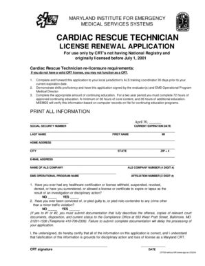 Fillable Online miemss CRT without NR form a - Maryland Institute for ...
