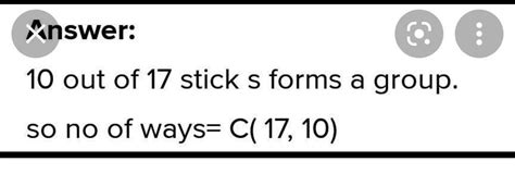 Take 17 sticks and make a group of 10. and write how many Decades are ...