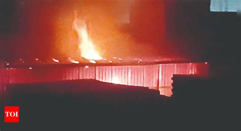 8-hour Fight To Douse Flames In Warehouse | Ghaziabad News - Times of India