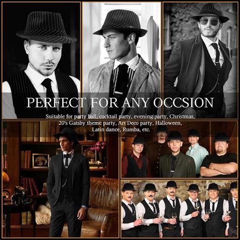 Sekepingo 1920S Gatsby Costumes with Stripe Gangster Hat India | Ubuy