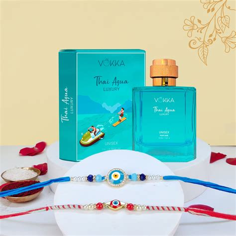 VOKKA Rakhi Gift for Brother – 1 Unisex Thai Aqua Perfume 100ml with 2 ...