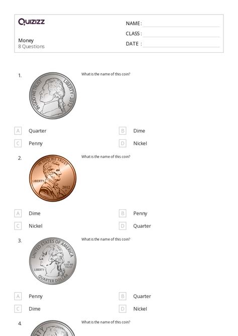 50+ Operations with Money worksheets for Kindergarten on Quizizz | Free ...