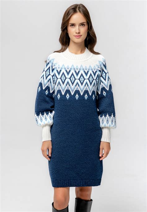 Платье Scandica Zigzag, цвет: синий, MP002XW0K436 — купить в интернет ...