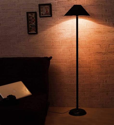 Buy Black Fabric Shade Floor Lamp with Black Base by The Light House at ...