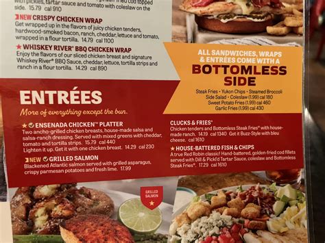 Red Robin Restaurant Menu 1992 Red Robin Gourmet Burgers And Brews