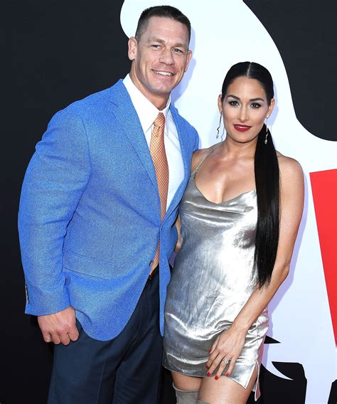John With His Fiance Nicole Nikki Bella John Cena