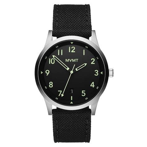 Buy MVMT Field Quartz Black Round Dial Mens Watch - 28000013-D Online