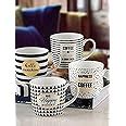 Buy ROXX Bone China Tea Cups Coffee Mug with Printed Set of 4 Pieces ...