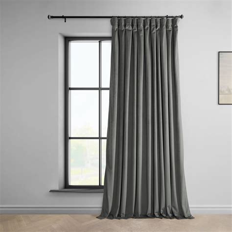Red Barrel Studio Arsav Extra Wide Plush Velvet Curtains Room Darkening ...