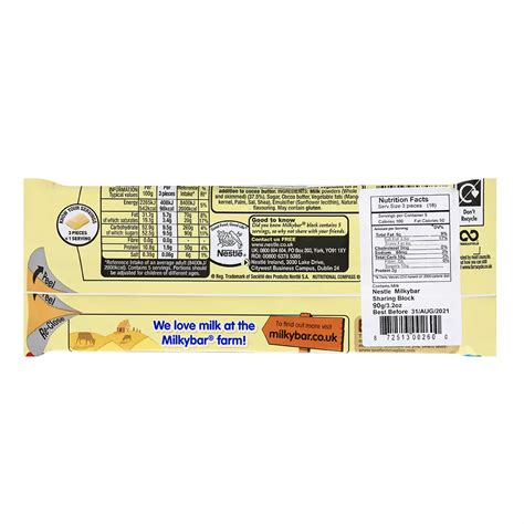 Nestle Milkybar White Chocolate Candy Bar - Sharing Size - Shop Candy ...